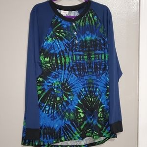 LuLaRoe Mark 2X Unisex T Tye Dye Gently Worn